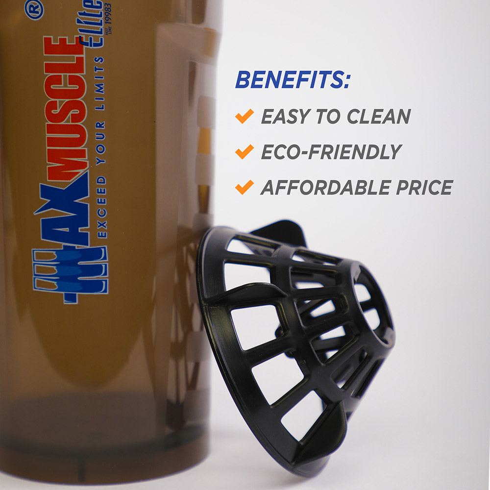 Max Muscle Shaker-1000ml-Black Smoke | Maxmuscle Elite